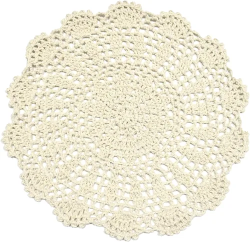 Miniatura 11 de Manteles individuales de encaje hechos a mano con flores de ganchillo, manteles individuales de cocina para platos de cocina
