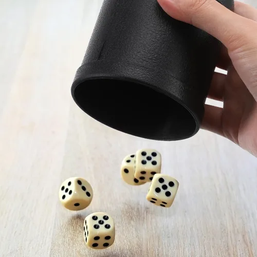 Miniatura 7 de Alipis Vaso de dados de plástico de 2.95 x 2.95 x 3.93 pulgadas, caja de dados duradera para fiesta de KTV, taza divertida con tapa, barajador
