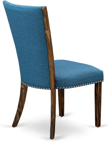 Miniatura 13 de East West Furniture F2VE5-721 - Juego de mesa de comedor de 5 piezas para 4 personas, incluye una mesa de cocina redonda con pedestal y 4 sillas