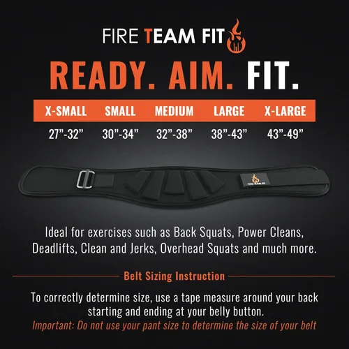 Miniatura 3 de Cinturón para levantamiento de pesas Fire Team Fit, para hombres y mujeres, de 6 pulgadas, soporte de espalda para fisicoculturismo y fitness, ideal