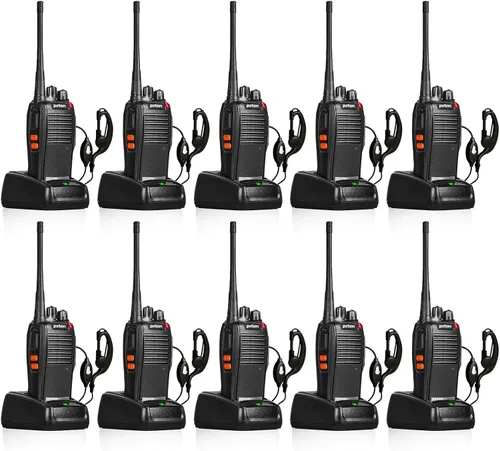 Miniatura 9 de pxton walkie talkies, 666S walkie talkies para adultos de largo alcance recargable con auriculares y batería de iones de litio, radios de 2 vías