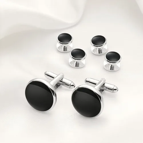 Miniatura 35 de Zealmer gemelos de acero inoxidable 316L para hombres, negocios, bodas, 1 par
