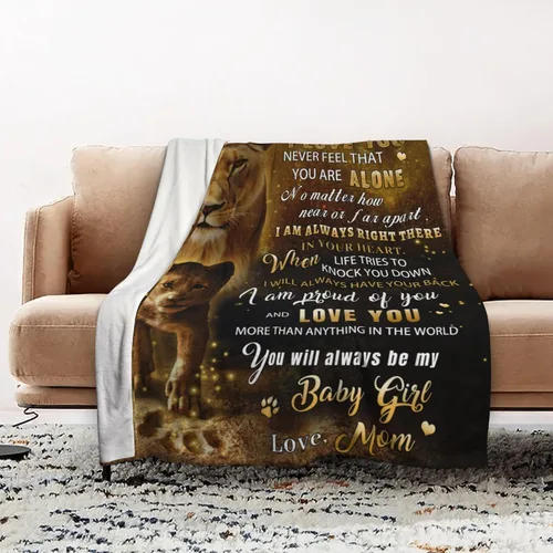 Miniatura 9 de Regalo para hija de mamá, manta "to My Daughter" de mamá, regalos de cumpleaños y graduación para hijas de mamás - Manta de franela súper suave