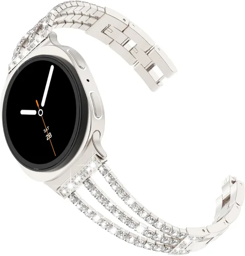 Miniatura 15 de FULLIFE Compatible with Samsung Galaxy Watch 7 6 5 4 FE Band 40mm 44mm for Women, Jewelry Metal Wristband Strap for Galaxy Watch 6 Classic 4 Classic