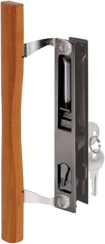 Prime-Line C 1032 Juego de Manijas para Puerta Corrediza de Vidrio con Llave – Reemplaza las Manijas de Puerta Viejas o Dañadas Rápidamente – Negro