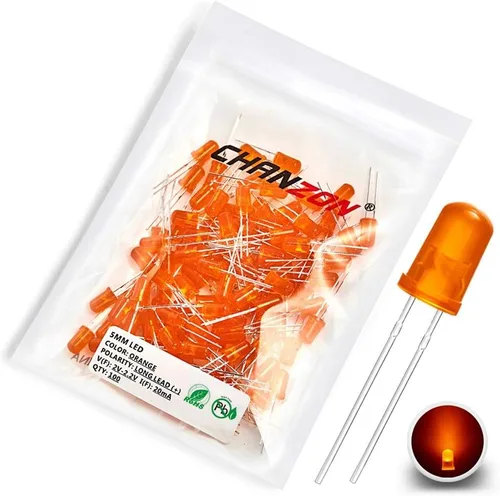 Miniatura 8 de CHANZON Paquete surtido de 60 luces LED de diodo de 0.197 in, lente redonda difusa DC 3V 20mA, lámpara de bombilla de iluminación surtida, variedad