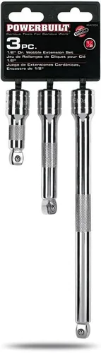 Miniatura 6 de Powerbuilt Juego de 3 barras de extensión de enchufe de 1/2 pulgada con punta oscilante, incluye 3 pulgadas, 5 pulgadas, 10 pulgadas de largo