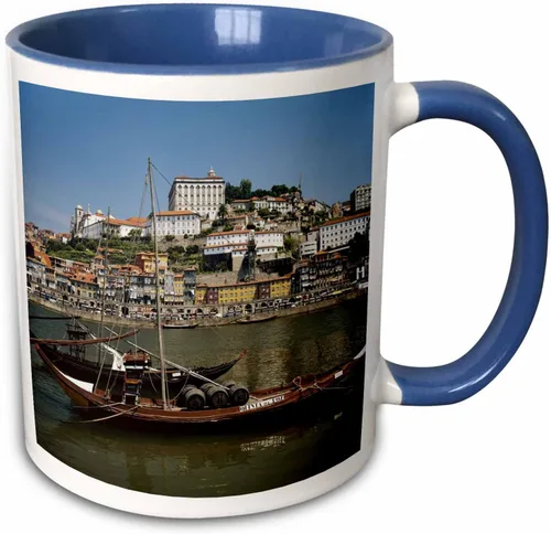 Miniatura 11 de 3dRose Taza de café, tamaño - 11oz - Portugal, Porto, barco con barriles de vino en el río Duero Walter Bibikow - Barcos - divertido regalo de taza