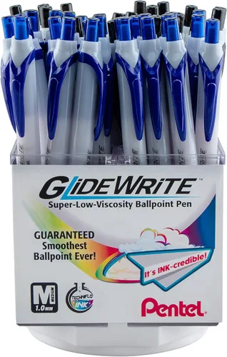Miniatura 18 de Pentel GlideWrite - Bolígrafo con tinta TechniFlo (³/₆₄ pulgadas), trazo medio, tinta surtida, paquete de 6 (BX910BP6M)