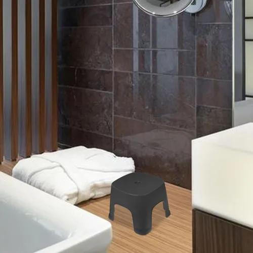 Miniatura 7 de Holibanna Taburete de plástico para baño para baño, taburete para baño, cambiador de zapatos, taburete de pesca para el hogar