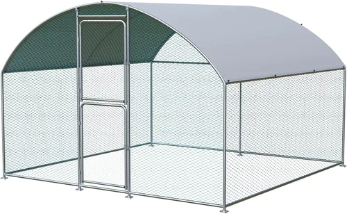 Miniatura 9 de Airynee Gallinero grande, gallineros para 20 pollos, corridos de pollo para patio con agua y cubierta resistente a los rayos UV, techo de cúpula