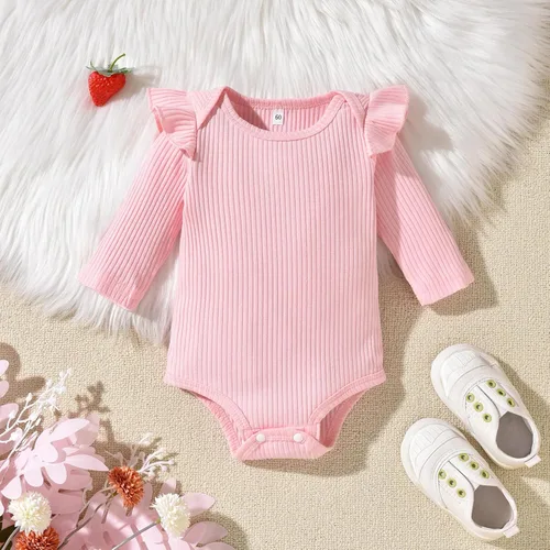 Miniatura 106 de Aalizzwell Conjunto de mameluco acanalado para bebé recién nacido prematuro para otoño e invierno