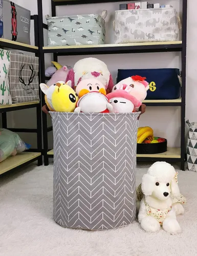 Miniatura 8 de QUEENLALA Cesta de Almacenamiento Grande, Cesto de Ropa Sucia/Baño/Decoración del Hogar/Cesto de Almacenamiento Redondo Plegable, Cesto para Niños