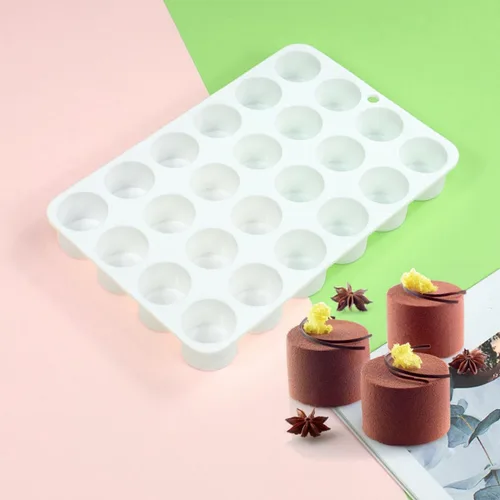 Miniatura 6 de Molde de silicona para tartas de 24 cavidades para hacer galletas, 3D, hecho a mano, reutilización de cocina, herramientas para hornear, mousse