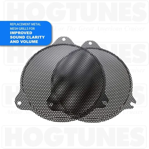 Miniatura 2 de Hogtunes SG RM GRILL - Parrillas de altavoces frontales (paquete de 2), se adapta a motocicletas Harley-Davidson 2014-2024