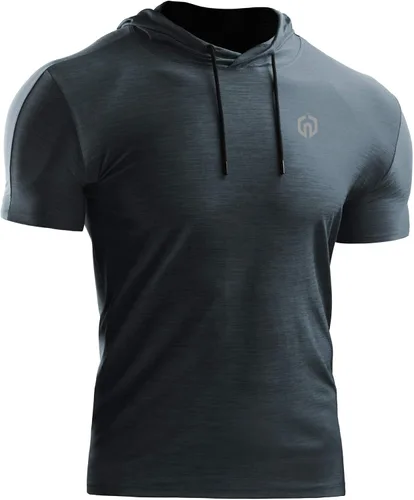 Miniatura 6 de NELEUS Camiseta deportiva Dry Fit Performance con capucha para hombre