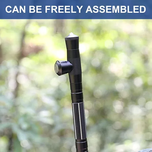 Miniatura 6 de aiGear G2 Tactical Hiking Stick, 5-Section Heavy Duty Walking Staff for Men Women, Aerospace-Grade Aluminum Alloy Trekking Poles with Integrated