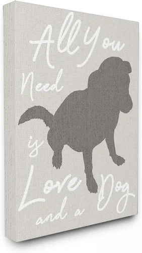 Miniatura 6 de Stupell Industries All You Need is Love and a Dog - Placa de pared artística, fabricada con orgullo en Estados Unidos
