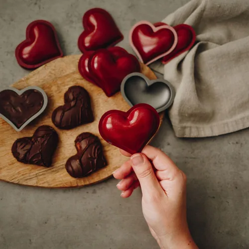 Miniatura 2 de Mini Molde para Tartas en Forma de Corazón - Juego de 20 Batticuori Cuore Tartelette para Hornear - Molde para Tartas con Recubrimiento