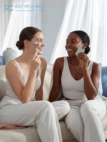 Miniatura 8 de Rena Chris Gua Sha y juego de rodillos faciales: rodillo de acero inoxidable antirotura para un uso duradero, esculpir la mandíbula y reducir
