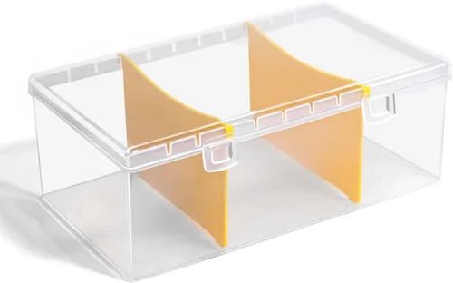 Miniatura 7 de tutata Caja de almacenamiento de tarjetas coleccionables de plástico de 400 unidades con divisores, caja de almacenamiento de tarjetas de béisbol