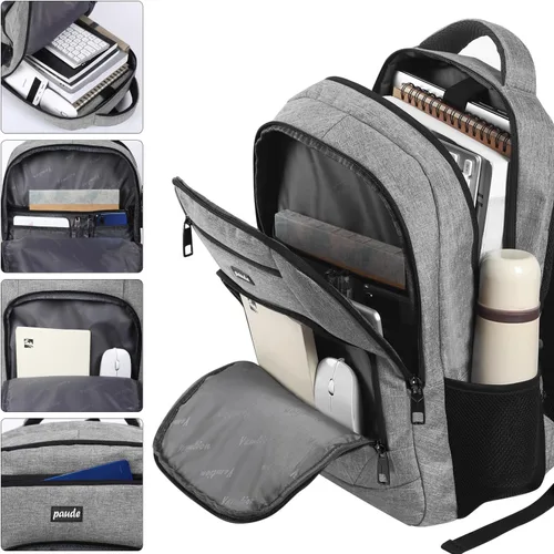 Miniatura 4 de Paude Mochila escolar, mochila de viaje para laptop de 17.3 pulgadas, mochila para adolescentes y niños, mochila universitaria con puerto de carga