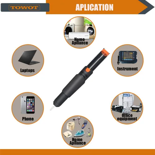 Miniatura 4 de TOWOT Mecha de soldadura, alambre de soldadura y succionador de soldadura utilizados para remover la soldadura y desensamblar componentes