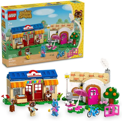 LEGO Animal Crossing Nook's Cranny & Rosie's House, juguete de videojuego para construir para niños, incluye 2 figuras de juguete de Animal