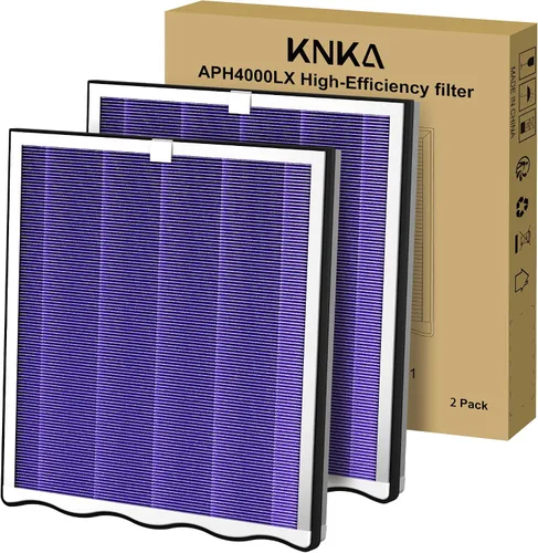 Miniatura 8 de Filtro de repuesto de purificador de aire para purificador de aire KNKA APH4000, paquete de 2 Blanco