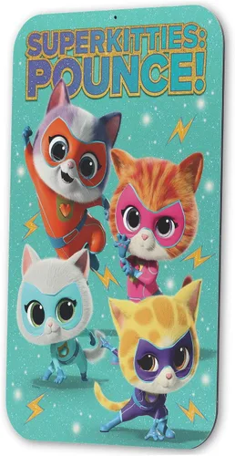 Miniatura 2 de Disney Super Kitties - Letrero de metal con diseño de gatitos para decoración de pared para dormitorio de niños o sala