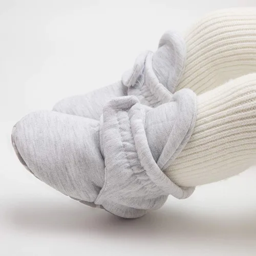 Miniatura 49 de Botines de forro polar para bebés, niños y niñas, pantuflas antideslizantes con agarre suave, zapatos de calcetín para recién nacidos, cuna