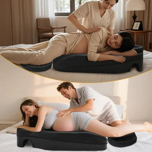 Miniatura 3 de Cojín de masaje y reposacabezas para embarazo: libera el dolor de espalda baja, cojín prenatal para relajación de cuerpo completo, cojín de masaje