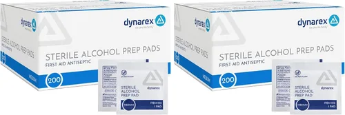 Miniatura 8 de Almohadillas de preparación estériles con alcohol Dynarex DynaSafety - Tamaño mediano - 70% alcohol isopropílico, envueltas individualmente