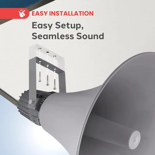 Miniatura 4 de Pyle Altavoz de bocina PA para interiores y exteriores, megáfono de sonido compacto de potencia de 19.5 pulgadas, 100 W, frecuencia de 400 Hz-5 KHz