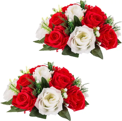 Miniatura 8 de Centros de mesa de flores para mesas de boda: decoraciones de mesa de Halloween, bolas de flores negras, centros de mesa para compromiso, ceremonia