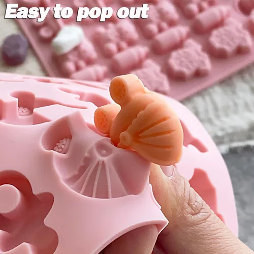 Miniatura 7 de Molde de chocolate para baby shower, molde de silicona para chupete de bebé, paquete de 2 moldes para pies de bebé, moldes para cunas de biberón