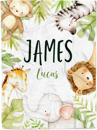 Miniatura 11 de MDPrints - Mantas de bebé personalizadas para niños, manta de bebé personalizada con nombre, regalo de guardería para recién nacidos, forro polar