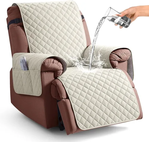Miniatura 27 de KinCam Funda 100% impermeable para silla reclinable, fundas de sofá reclinable para mascotas, perros, funda de sofá reclinable, protector de muebles