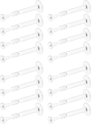 Aretes transparentes con parte trasera plana de 18 G y 16 G para deportes de nariz, plástico de silicona, retenedores de cartílago para tragus,