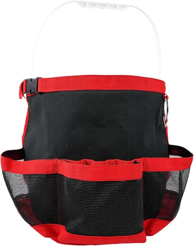 MELOTOUGH Cubo organizador de herramientas de lavado de coches para herramientas de jardín, apto para cubo de 3.5 a 5 galones (rojo)