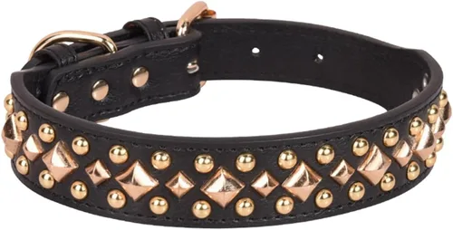Miniatura 16 de Serijoars Collar para perro con clavos, de piel sintética suave con remaches de hongos, collar ajustable para cachorros (L, Rojo)