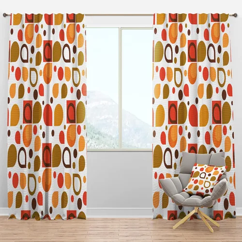 Miniatura 12 de DesignQ Cortinas con patrón hexagonal retro IX para dormitorio, cortinas para sala de estar, cortinas con aislamiento térmico, panel individual, 52
