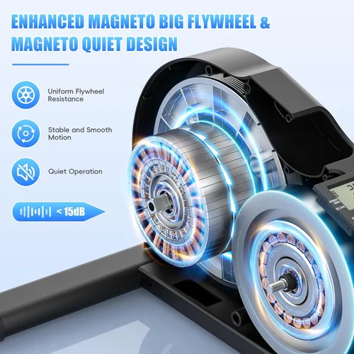 Miniatura 3 de FUNMILY Elíptica debajo del escritorio, ejercitador de pedal de bicicleta para debajo del escritorio, ejercitador de piernas totalmente montado