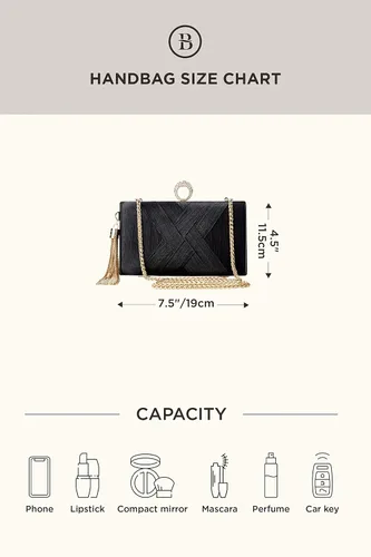 Miniatura 7 de BABEYOND Monederos de mano para mujer, bolso de noche con borla colgante para novia, fiesta, graduación, boda