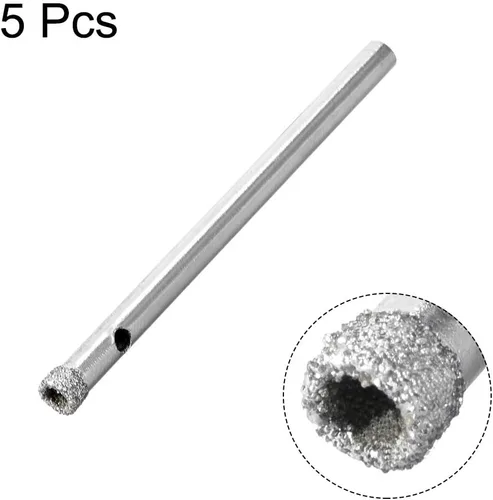 Miniatura 3 de uxcell Brocas de diamante de 0.157 in, sierras de agujero para azulejos de vidrio, porcelana, mármol, botellas de cerámica, ollas de ladrillo