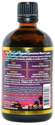 Miniatura 2 de Aceite de ricino negro jamaicano [argán] 4 oz