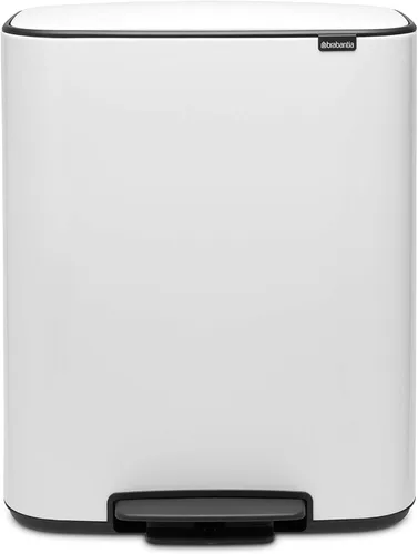 Miniatura 23 de Brabantia Bo Bote de Basura con Pedal Step-On - Cubo Interior de 16 Galones (Gris Concreto Mineral) Bote de Basura para Desechos/Reciclaje, Mineral