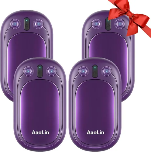 Miniatura 9 de AaoLin - Calentadores de manos recargables AI, paquete de 2 calentadores de manos eléctricos reutilizables, calefacción de 12 horas de duración
