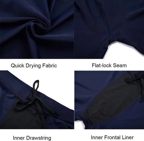 Miniatura 5 de DEVOROPA Traje de natación para niños y jóvenes, traje de natación competitivo de secado rápido, pantalones cortos de natación atléticos UPF 50+