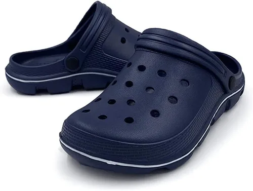 Miniatura 5 de Pantuflas unisex clásicas con forro de cuero estilo zuecos, AC1519